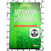 Sintaksis Bahasa Indonesia Pendekatan Proses